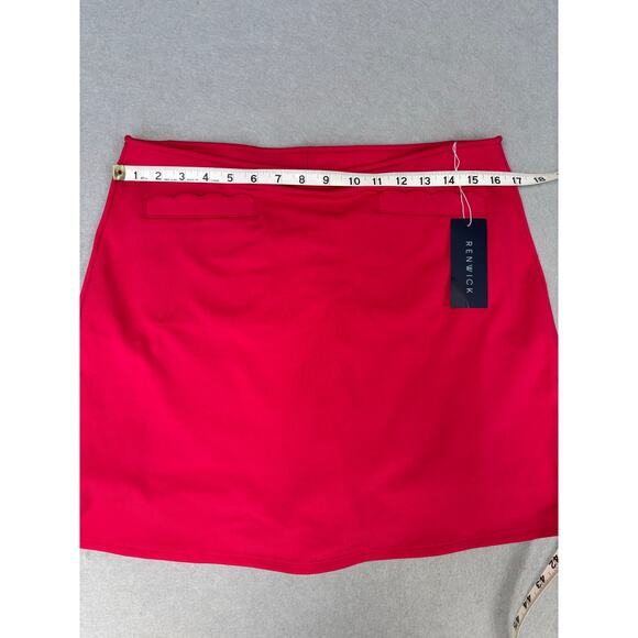 NWT Large Renwick Magenta Pink Scalloped Pocket Golf Athletic Tennis Skirt skort - Picture 7 of 10